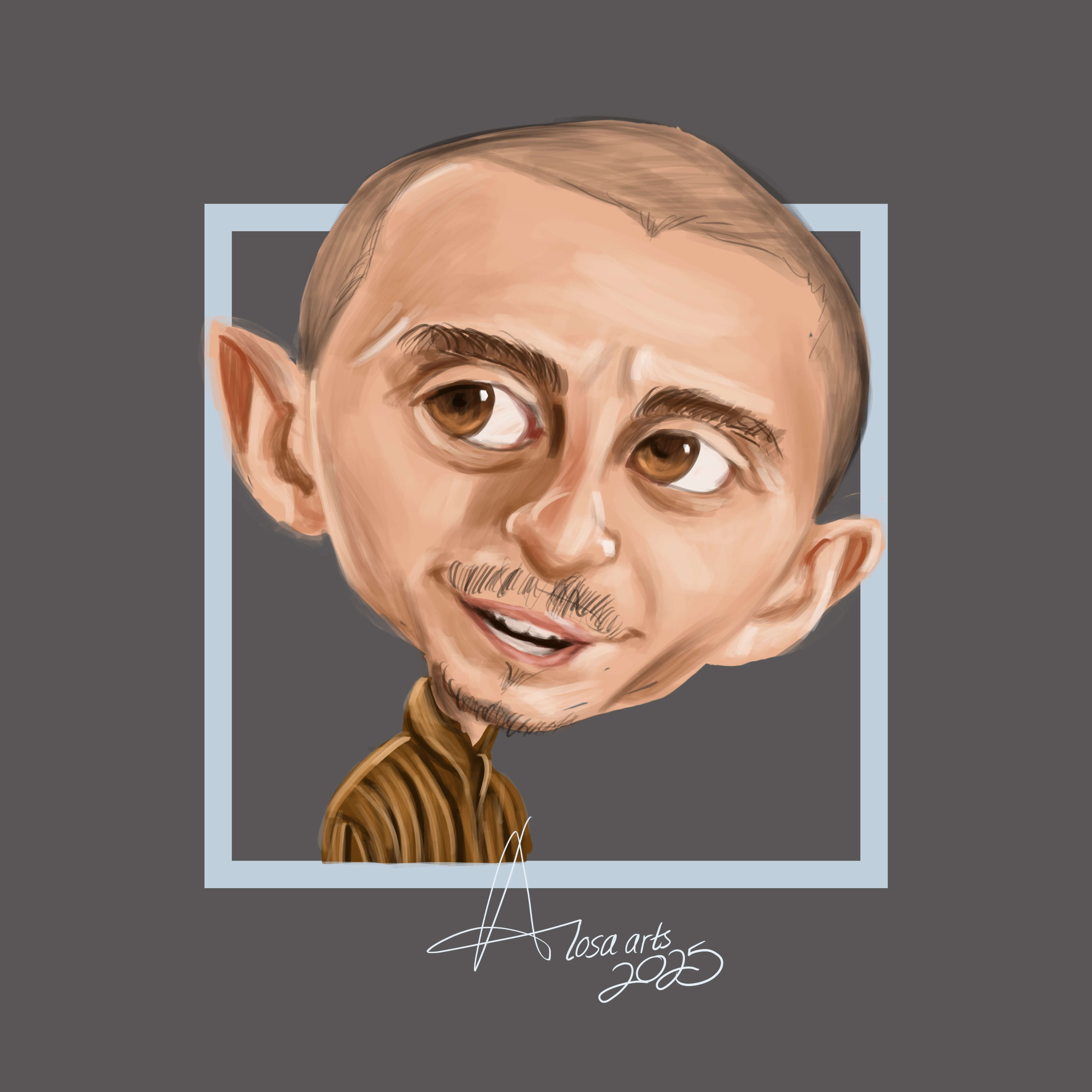 Moise Aria caricature