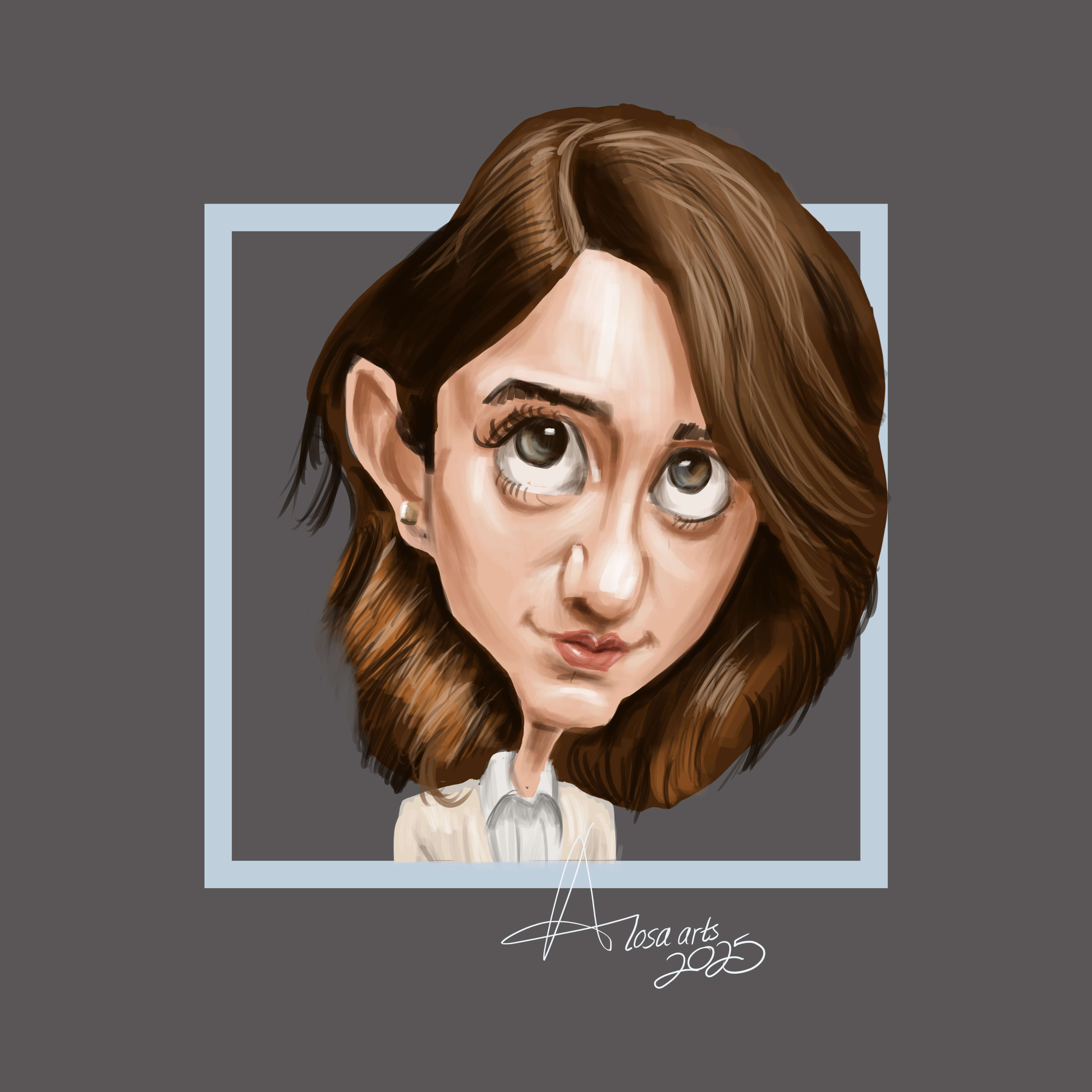 Natalia Oyer caricature